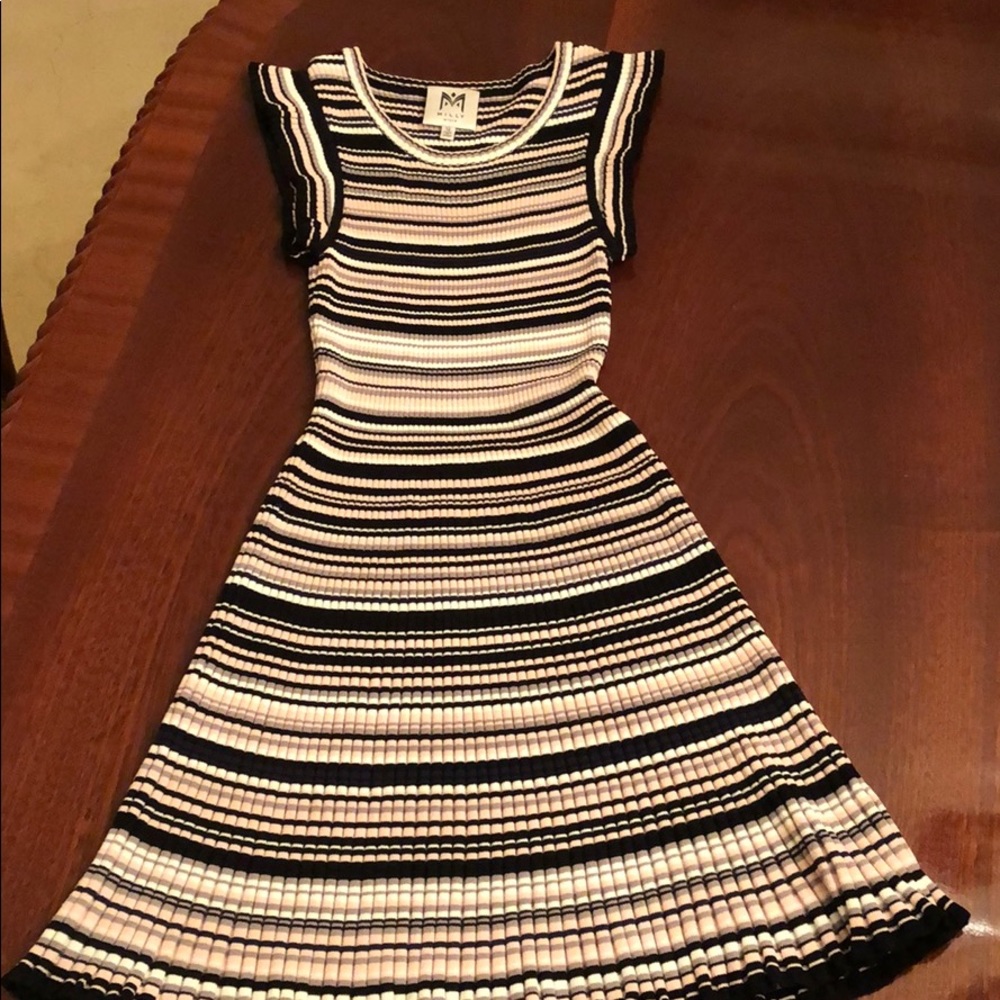 Milly mini fit and flare dress